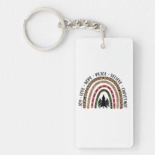Xmas Gift Joy Love Hope Peace Keychain