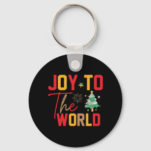 Xmas Gift Joy To The World Keychain