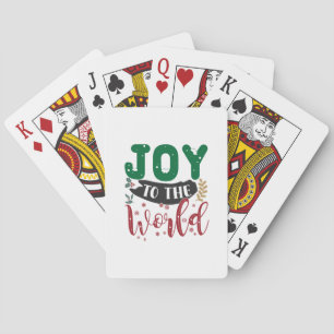 Xmas Gift Joy To The World Playing Cards