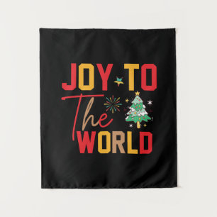 Xmas Gift Joy To The World Tapestry