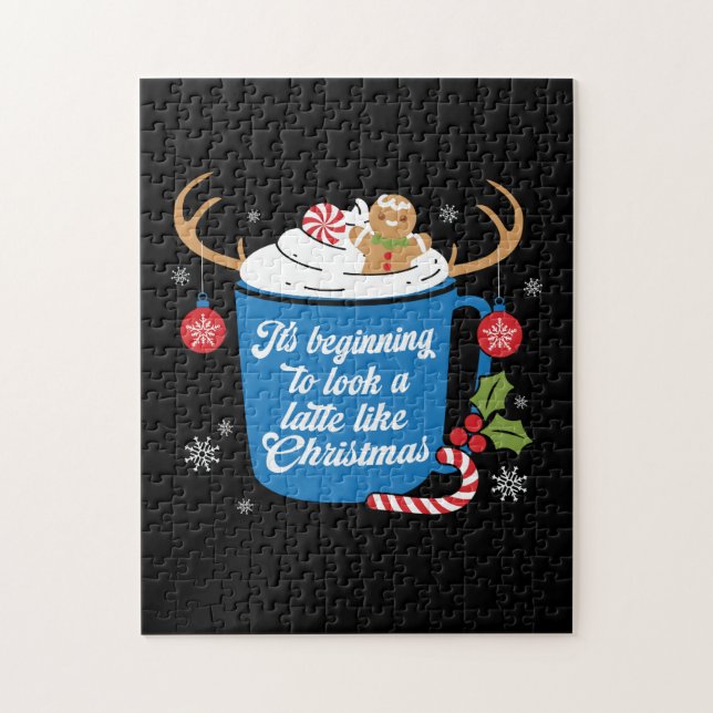 Xmas Gift Look A Latte Like Christmas Jigsaw Puzzle (Vertical)