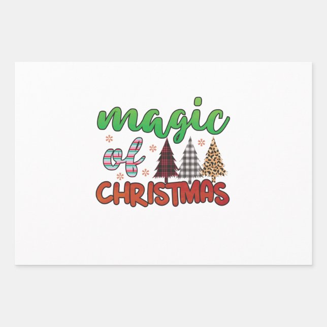 Xmas Gift Magic Of Christmas Wrapping Paper Sheet (Front)