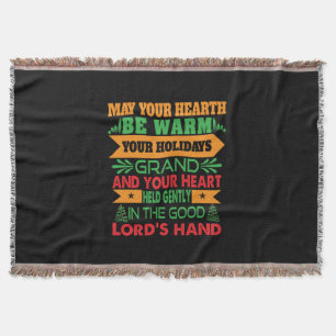 Xmas Gift May Your Hearth Be Warm Throw Blanket