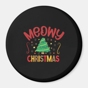 Xmas Gift Meowy Christmas Magnet