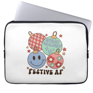 Xmas Gift Merry And Bright Festive AF Laptop Sleeve