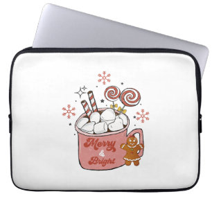 Xmas Gift Merry And Bright Laptop Sleeve
