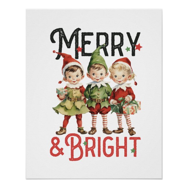 Xmas Gift Merry and Bright Poster (Front)