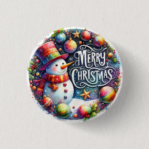 Xmas Gift Merry Christmas 1 Inch Round Button