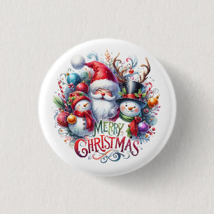 Xmas Gift Merry Christmas 1 Inch Round Button