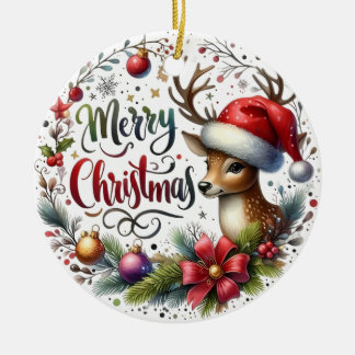 Xmas Gift Merry Christmas Ceramic Ornament