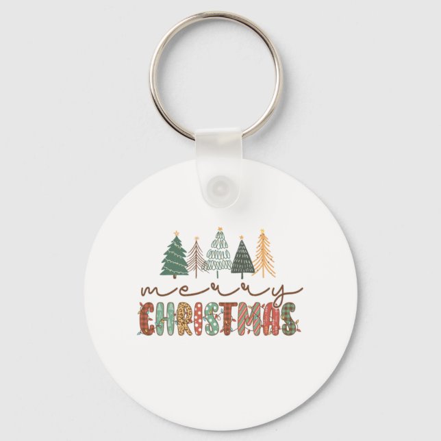 Xmas Gift Merry Christmas Keychain (Front)
