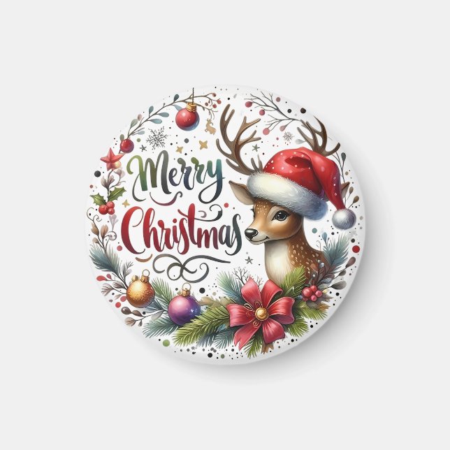 Xmas Gift Merry Christmas Magnet (Front)