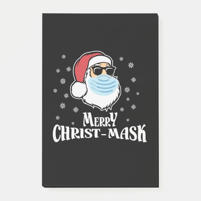 Xmas Gift Merry Christmask Post-it Notes (Front)
