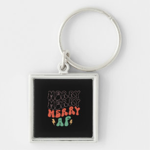 Xmas Gift Merry Merry Merry AF Keychain