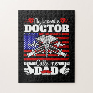 Xmas Gift   My Favourite Doctor Calls Me Dad Jigsaw Puzzle