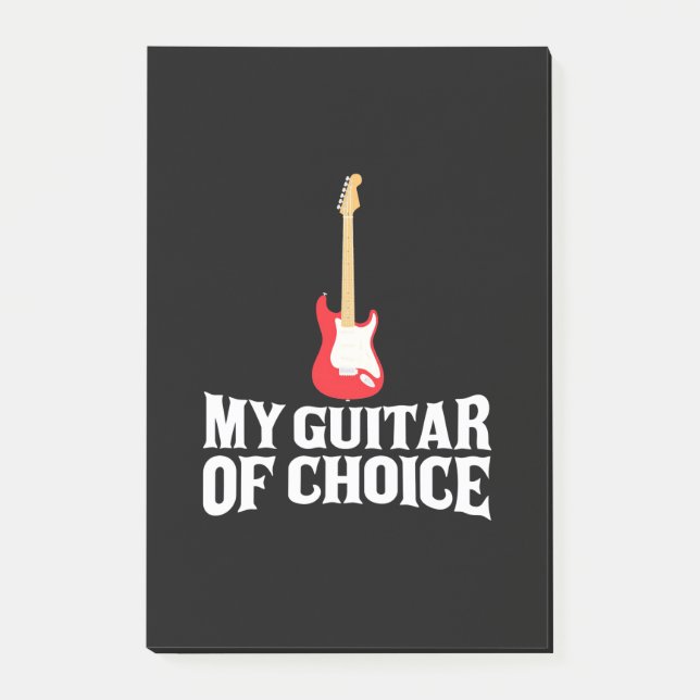 Xmas Gift | My Guitar Of Choice Post-it Notes (Front)