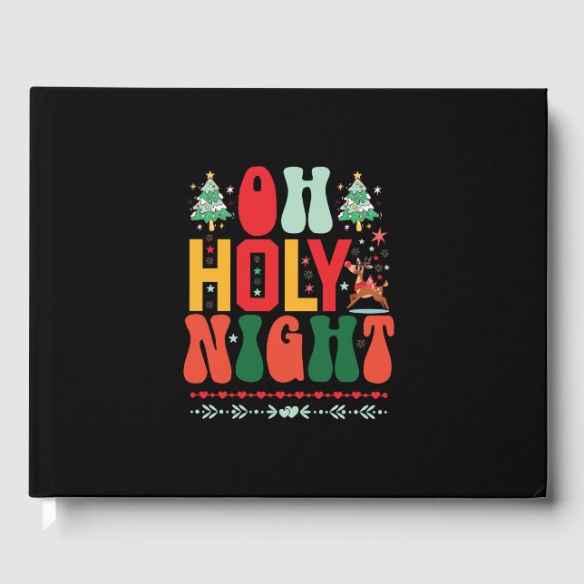 Xmas Gift Oh Holy Night Guest Book (Front)