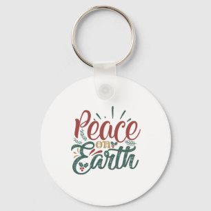 Xmas Gift Peace On Earth Keychain
