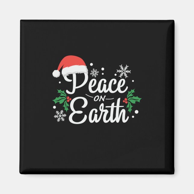 Xmas Gift Peace On Earth Magnet (Front)