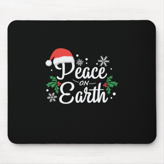 Xmas Gift Peace On Earth Mouse Pad (Front)