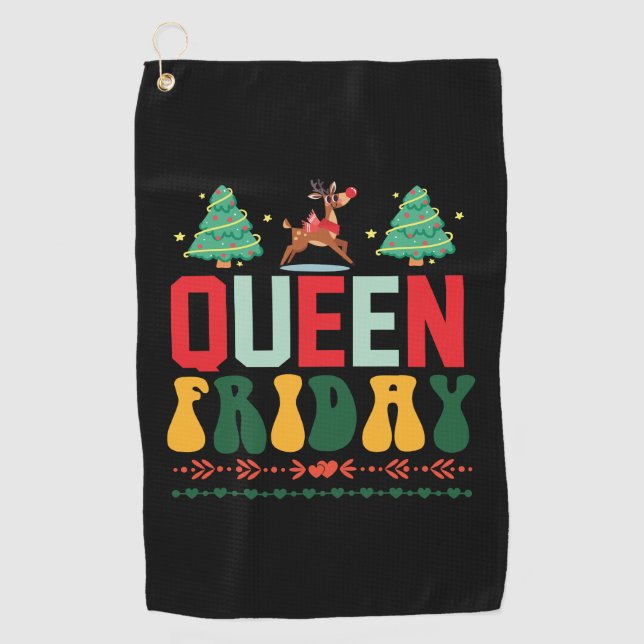 Xmas Gift Queen Friday Golf Towel (Front)