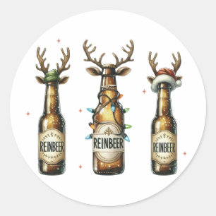 Xmas Gift Reinbeer Reinbeer Reinbeer Classic Round Sticker