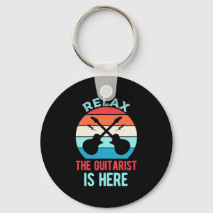 Xmas Gift   Relax The Guitarist Is Here Keychain