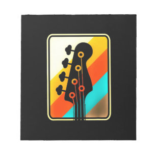 Xmas Gift Retro Vintage Guitar Player Notepad