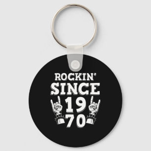Xmas Gift   Rockin Since 1970 Keychain