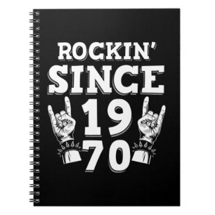 Xmas Gift   Rockin Since 1970 Notebook
