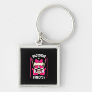 Xmas Gift   Rockstar Princess Skull Keychain
