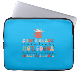 Xmas Gift Santa Claus Christmas Lights Laptop Sleeve