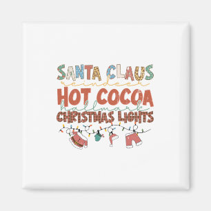 Xmas Gift Santa ClausChristmas Lights Magnet