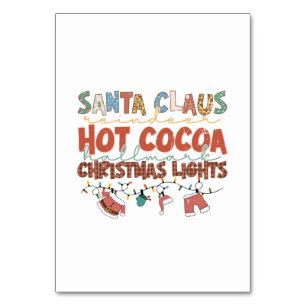 Xmas Gift Santa ClausChristmas Lights Table Number