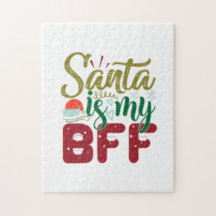Xmas Gift Santa Is My BFF Jigsaw Puzzle
