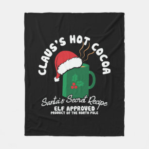 Xmas Gift Santa Secret Recipe Fleece Blanket