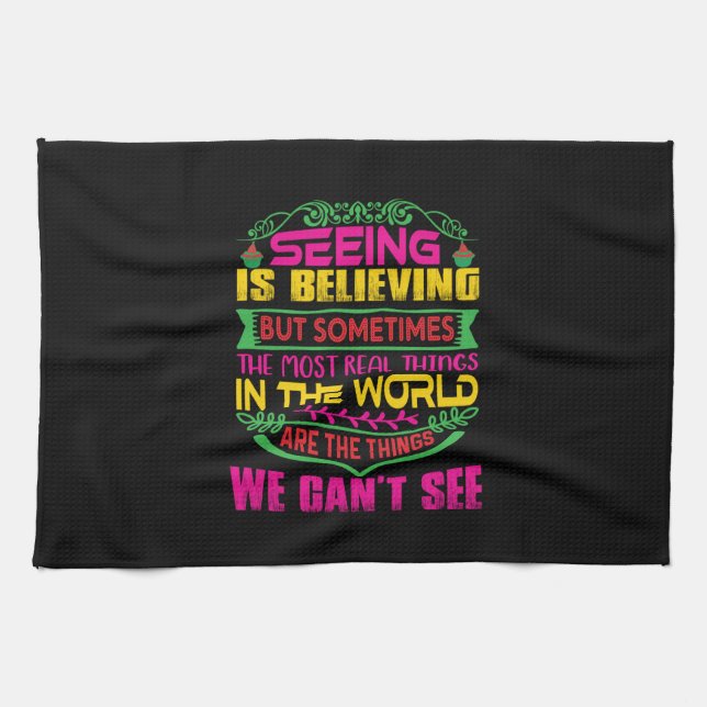Xmas Gift Seeing Is Believing Kitchen Towel (Horizontal)