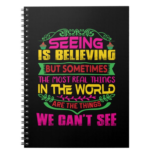 Xmas Gift Seeing Is Believing Notebook (Front)