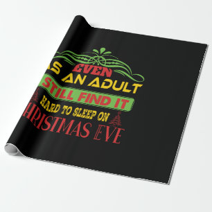 Xmas Gift Sleep On Christmas Eve Wrapping Paper