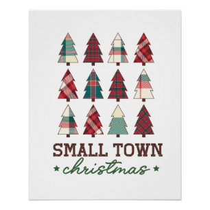 Xmas Gift Small Town Christmas Poster