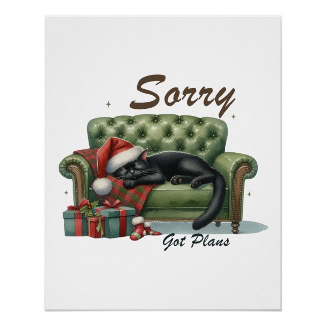 Xmas Gift Sorry Got Plans Poster (Front)