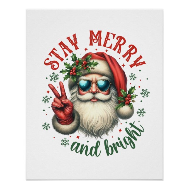 Xmas Gift Stay Merry Poster (Front)