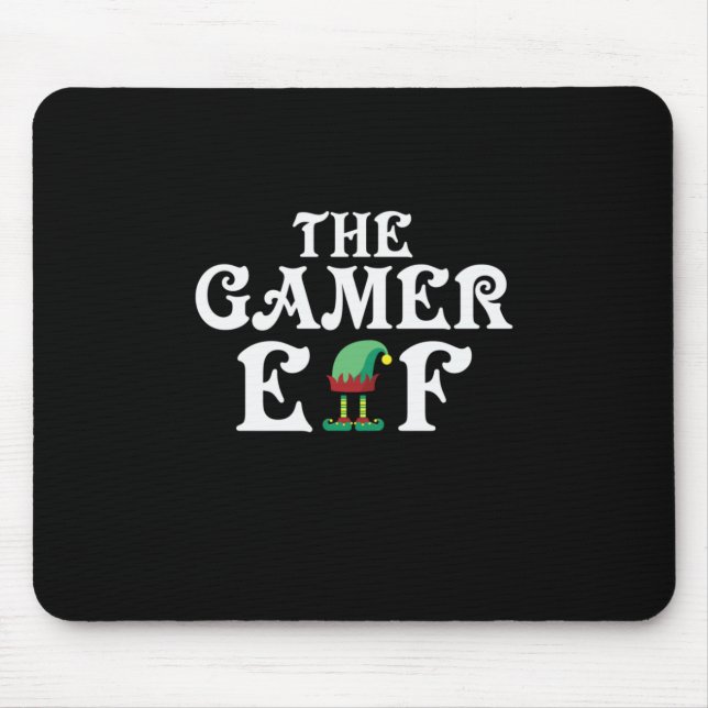 Xmas Gift The Gamer Elf Mouse Pad (Front)