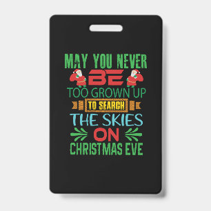 Xmas Gift The Skies On Christmas Eve Badge