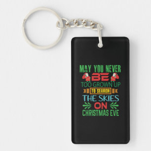 Xmas Gift The Skies On Christmas Eve Keychain