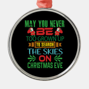 Xmas Gift The Skies On Christmas Eve Metal Ornament