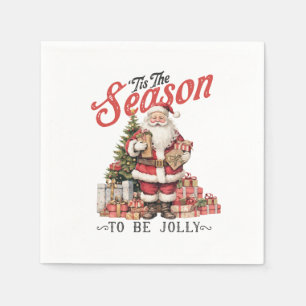 Xmas Gift Tis The Season Napkin