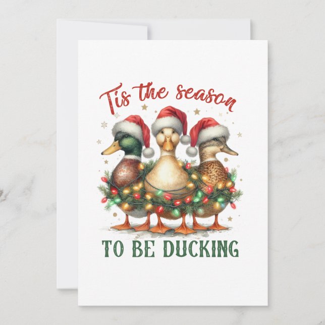 Xmas Gift To be Ducking Holiday Card (Front)