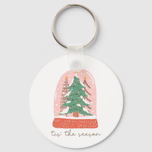 Xmas Gift Tree Tis The Season Keychain