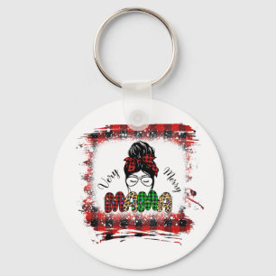 Xmas Gift Very Merry Mama Keychain